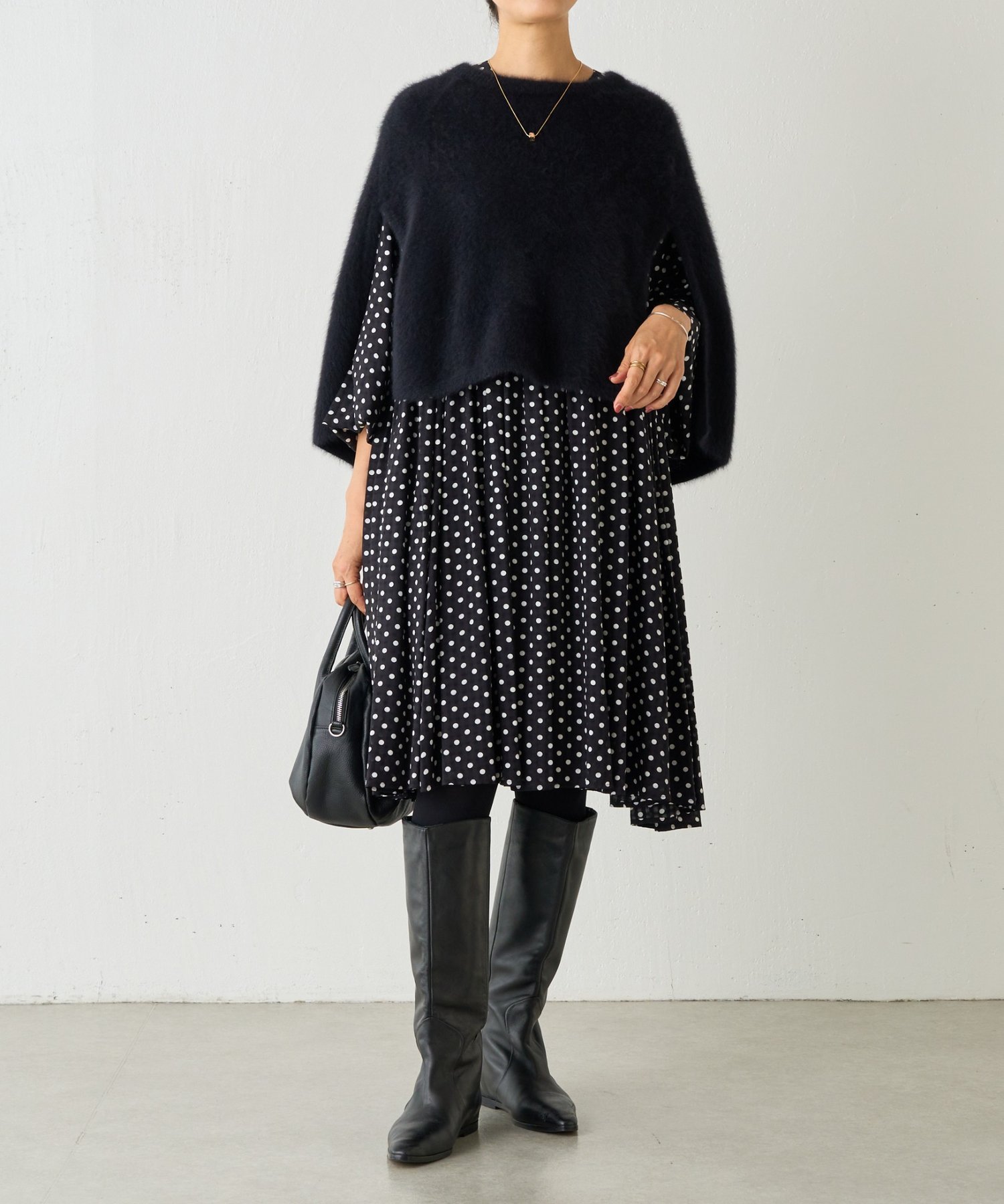 BEARDSLEY｜ドットギャザーチュニック | Rakuten Fashion(楽天