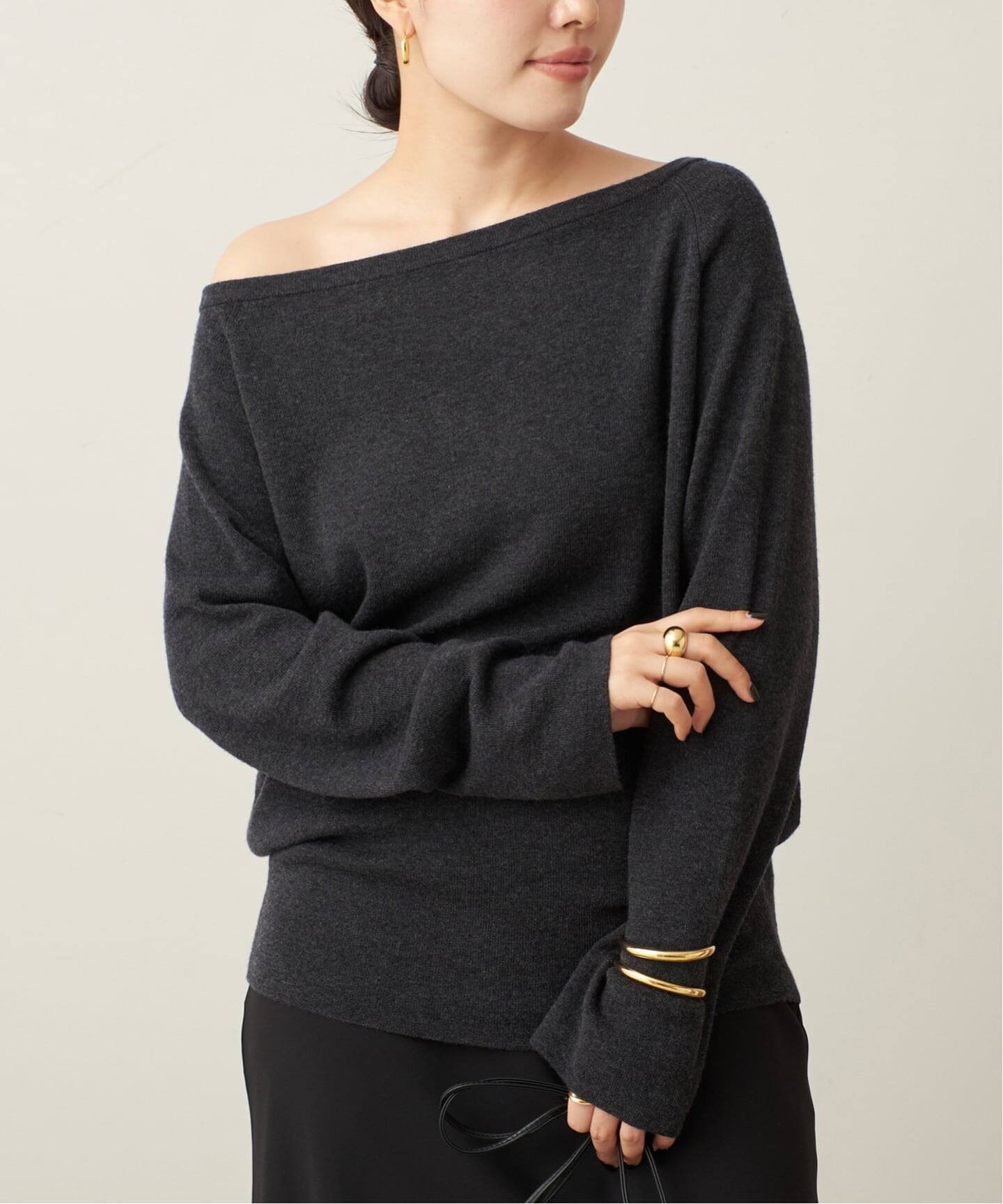 plage｜《追加》Off shoulder slit ニット 2 | Rakuten Fashion(楽天