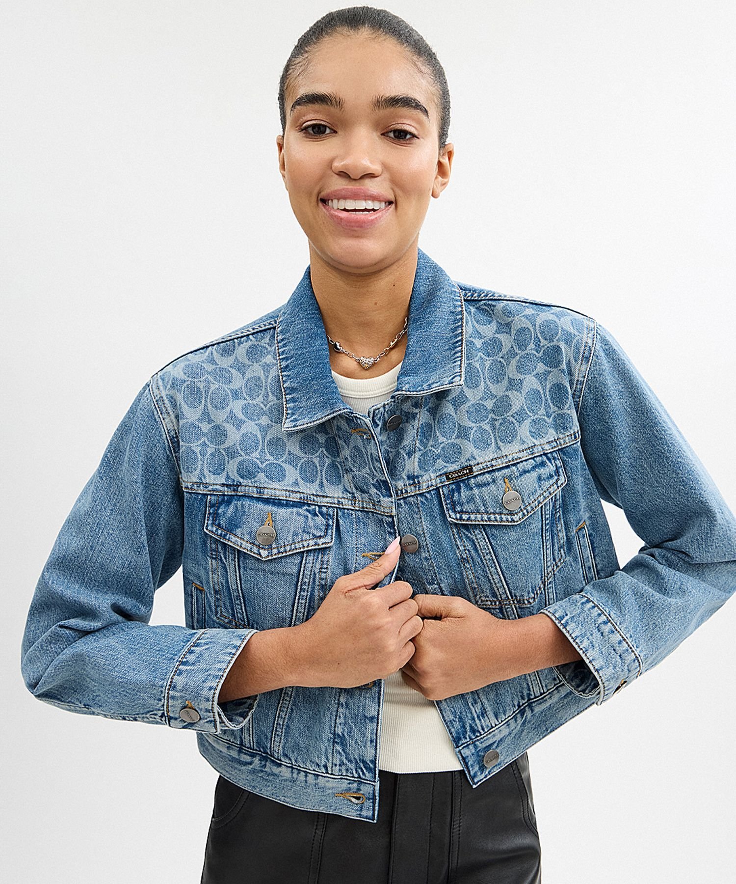 COACH OUTLET｜【公式】デニム クロップド ジャケット | Rakuten