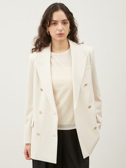 Mila Owen｜金釦ダブルブレストロングブレザー | Rakuten Fashion(楽天