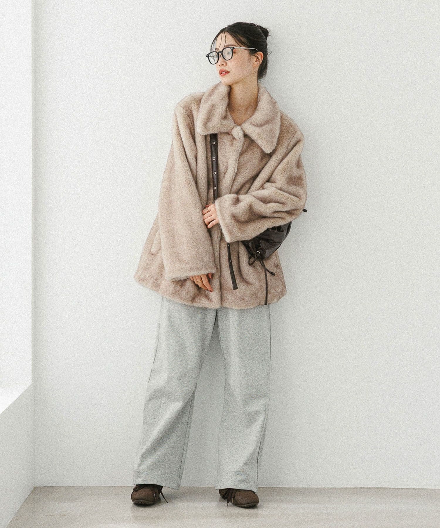 Heather｜MIXファーミドルジャケット | Rakuten Fashion(楽天