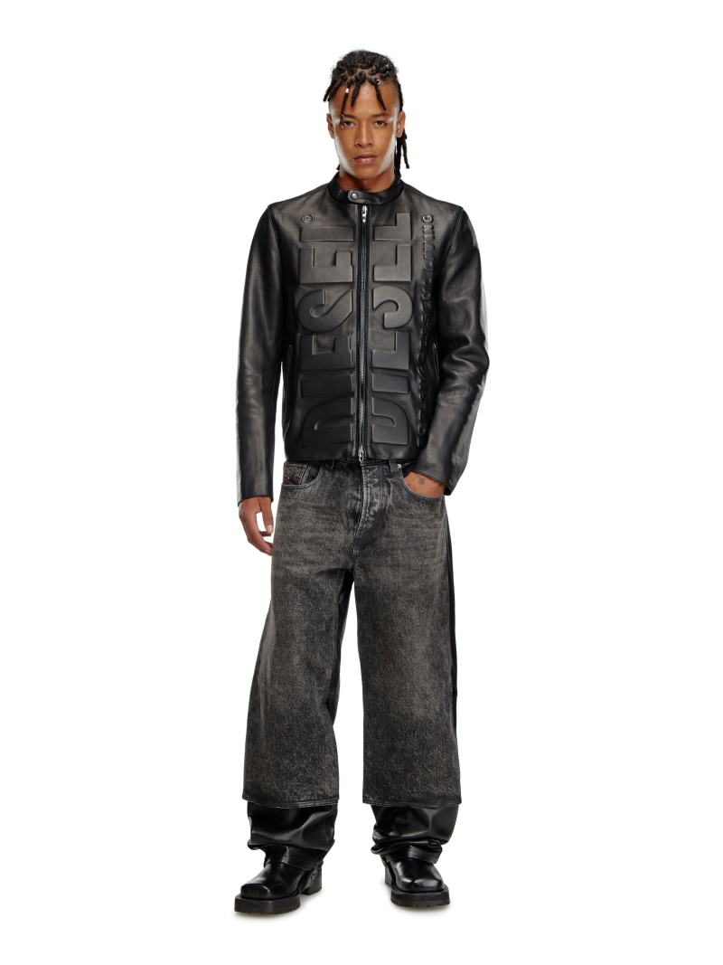 楽天市場】【SALE／52%OFF】DIESEL メンズ レザージャケット ロゴ