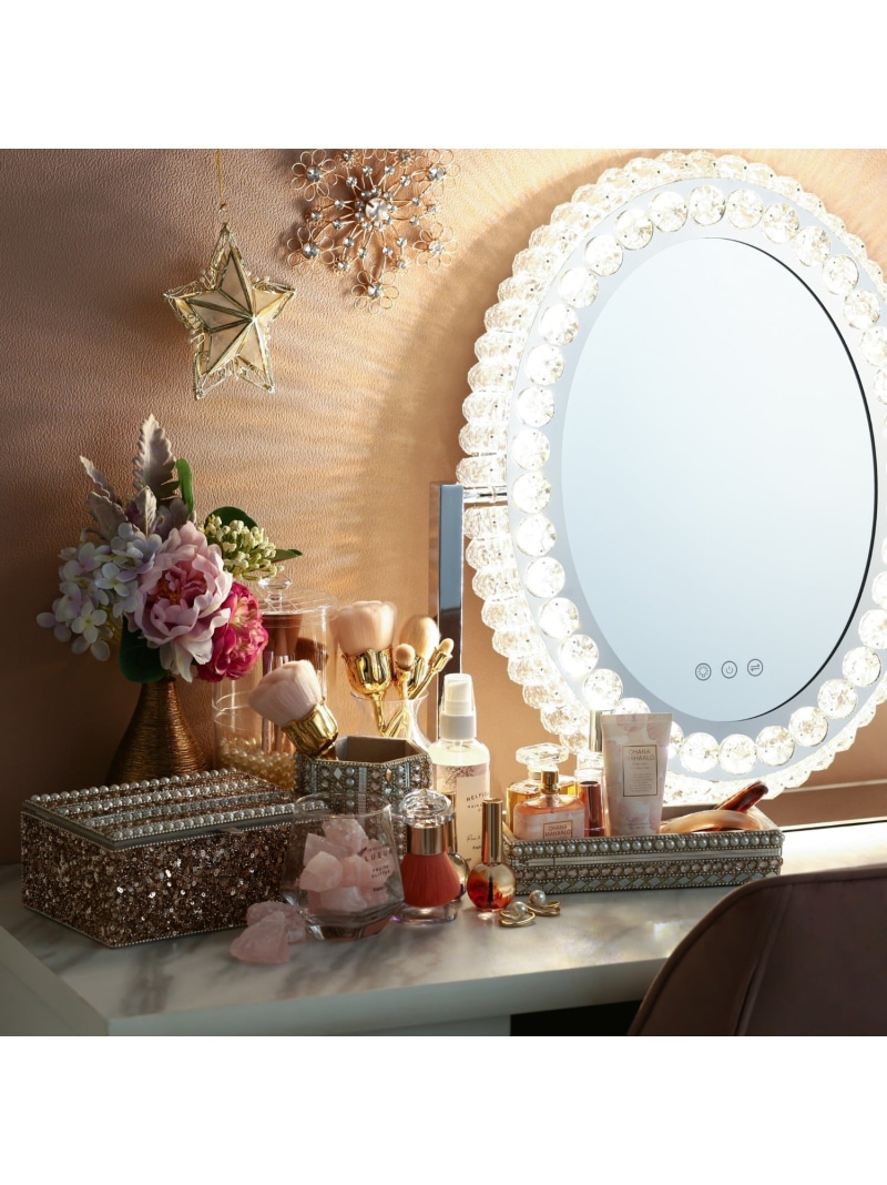 楽天市場】Francfranc ブリエ ハリウッドミラー ラウンド 調光 調色