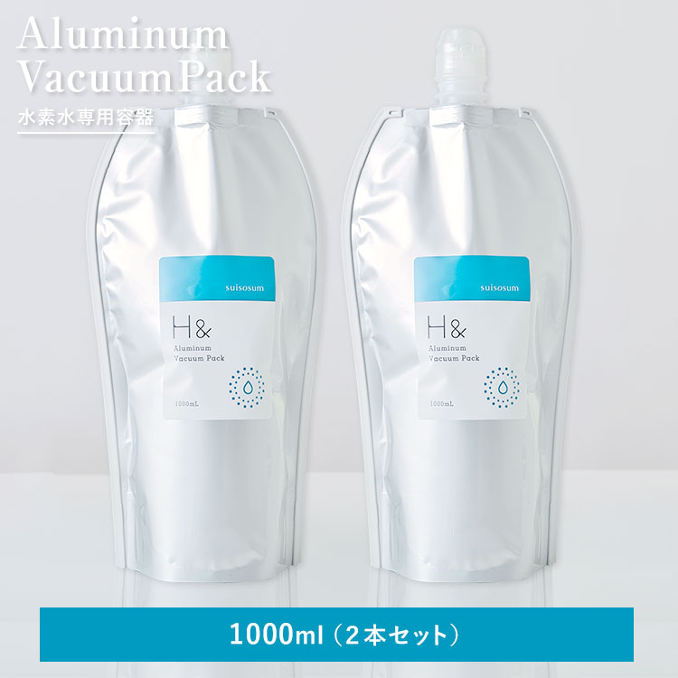 楽天市場】水素水専用容器 Aluminum Vacuum Pack 【 500ml・1000ml