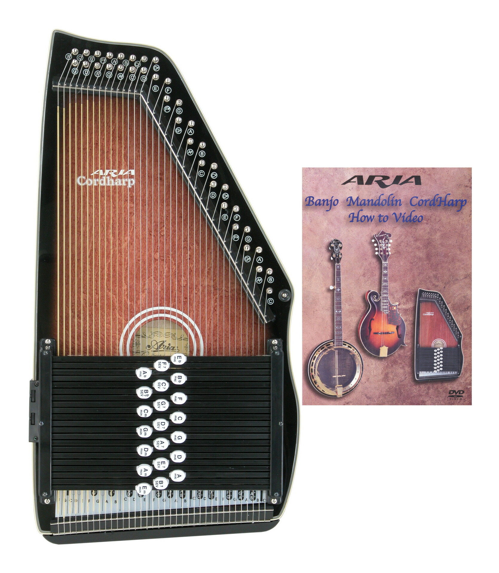 楽天市場】アリア ARIA ACH-21E コードハープ/オートハープ 【送料無料