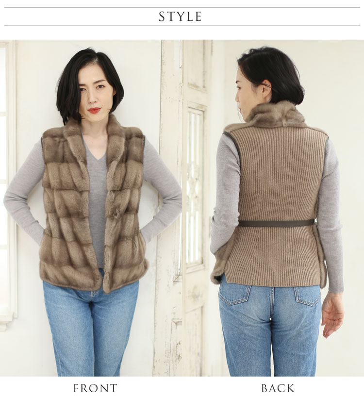 楽天市場】【40%offクーポン】ミンク ラム革 カシミヤ ニット