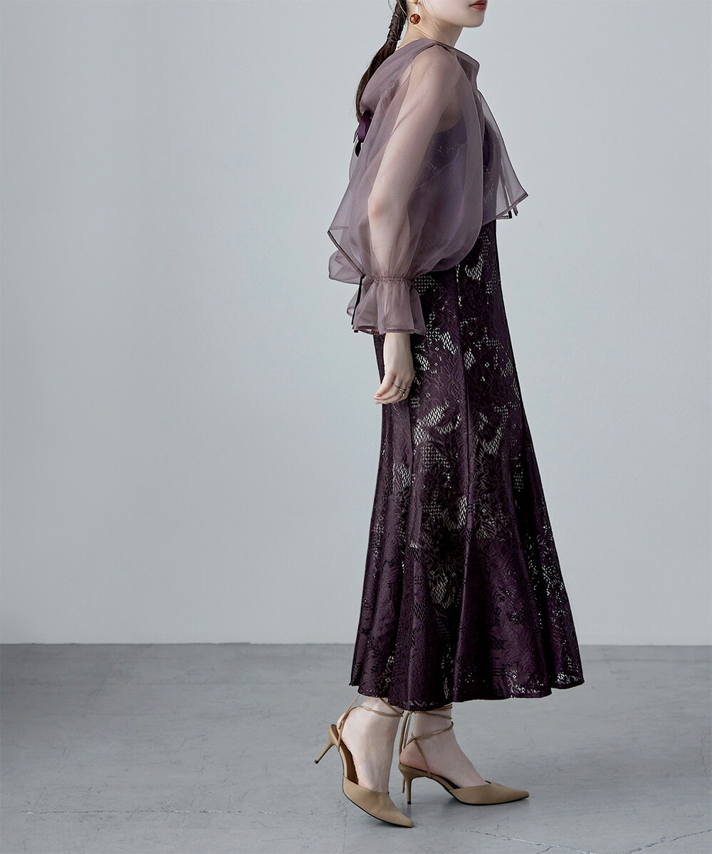 楽天市場】シアーブラウス&マーメイドキャミソール セット ドレス 結婚