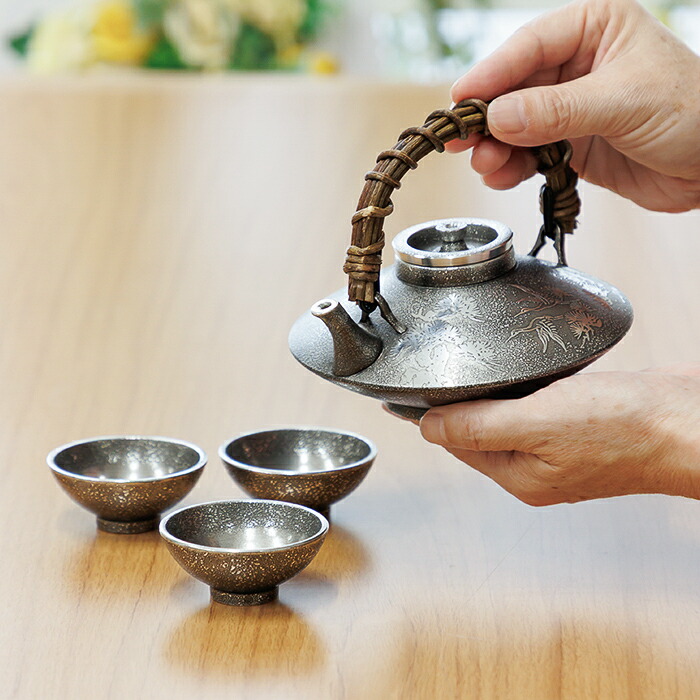 楽天市場】【公式 薩摩錫器工芸館】錫 黒じょか 酒器セット 260ml 父の