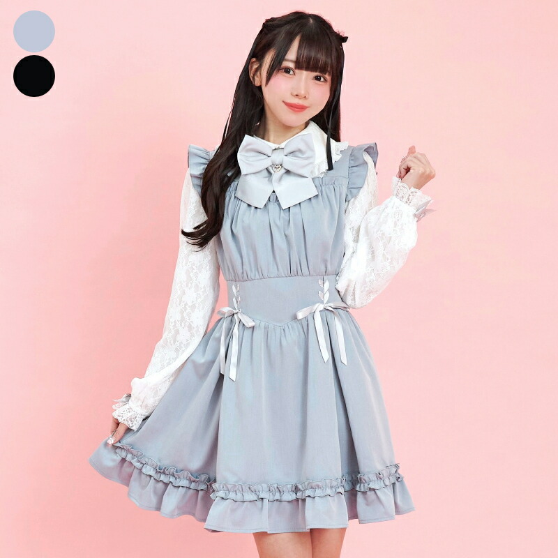 楽天市場】☆レース袖ウエストレースアップワンピース8/20 10:00