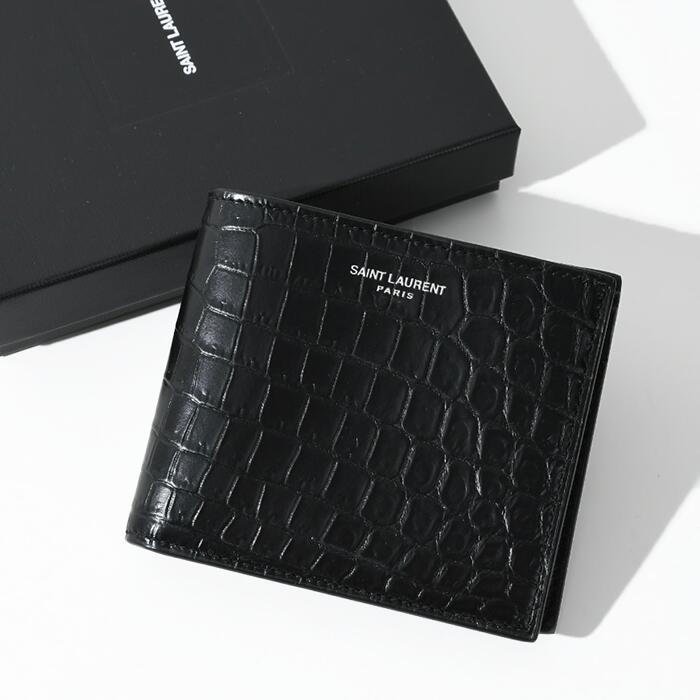 楽天市場】SAINT LAURENT サンローラン 折りたたみ財布 クロコ柄