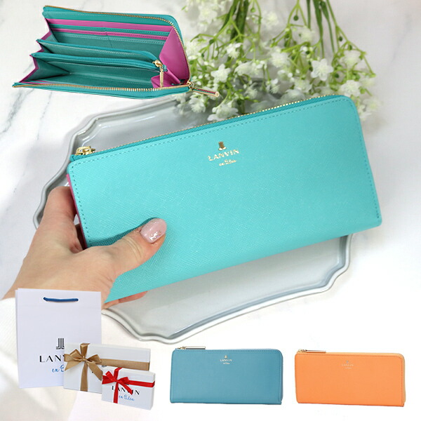 楽天市場】ランバン オンブルー 財布 レディース Lファスナー 長財布