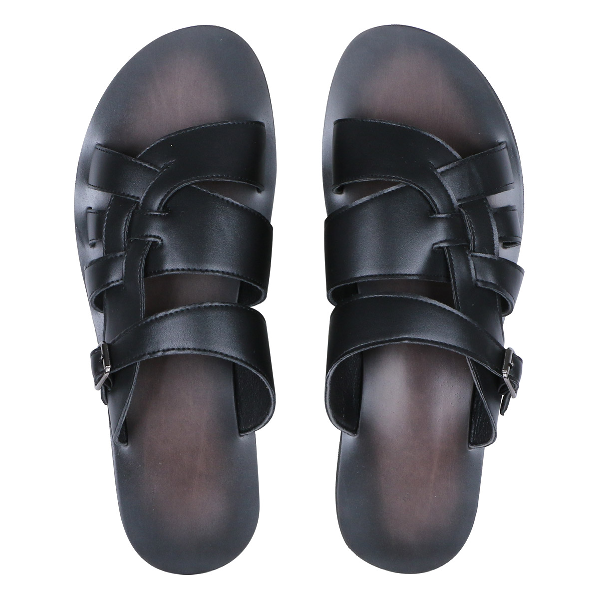 楽天市場】サンダル メンズ おしゃれ 革 レザー 黒 履きやすい クロス