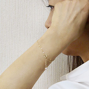 楽天市場】ブレスレット パール 本真珠 あこや アコヤ 10k k10 10金
