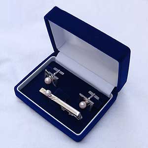 楽天市場】ケース ネクタイ留 カフスセット用ケース ネイビー ケース