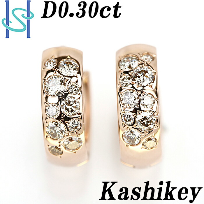 楽天市場】☆8/10 カシケイ ブラウンダイヤモンド ピアス 0.30ct K18