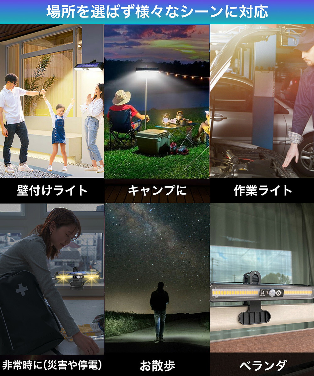 楽天市場】クリップ式ソーラーライト 人感センサー付き 選べる点灯