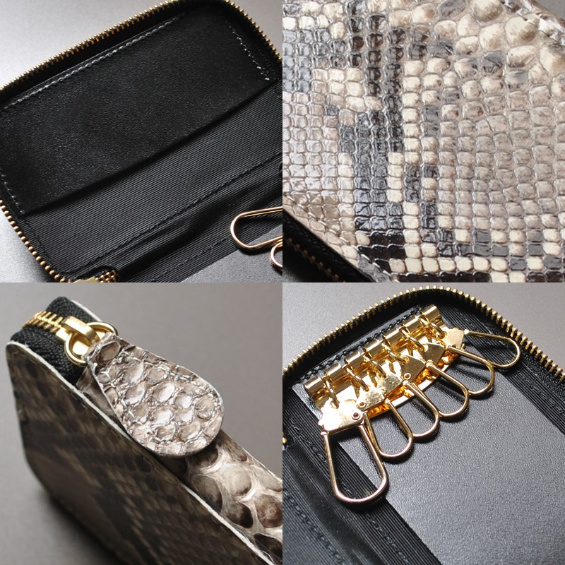 楽天市場】日本製錦蛇 牛革ラウンドファスナーキーケース 蛇 パイソン