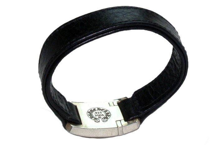 楽天市場】CHROME HEARTS CROSS BOX CLOSURE LEATHER CUFF クロム