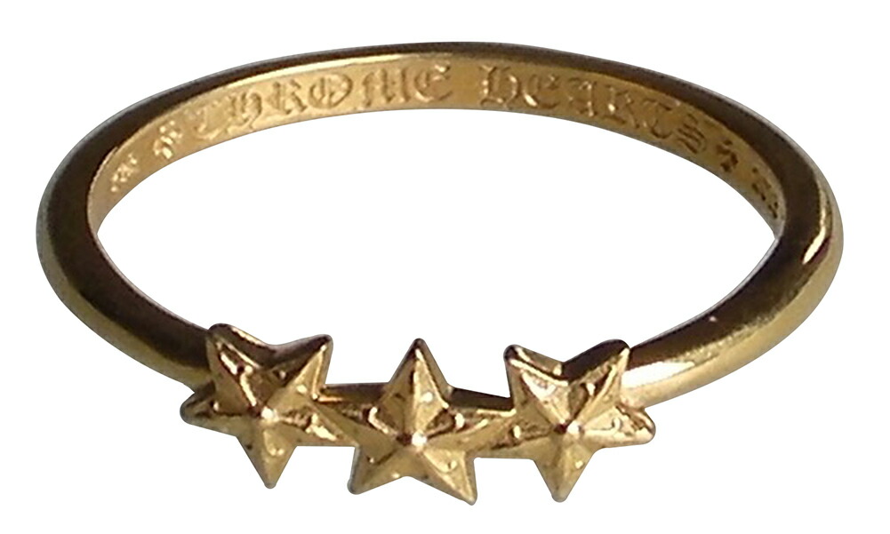 楽天市場】CHROME HEARTS 22K 3 STARS BUBBLEGUM RING クロムハーツ
