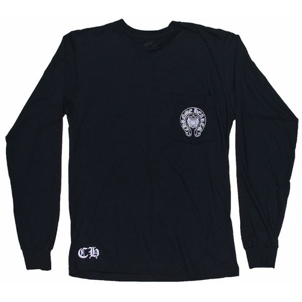 楽天市場】CHROME HEARTS LONG SLEEVE T-SHIRT BLACK MANHASSET クロム
