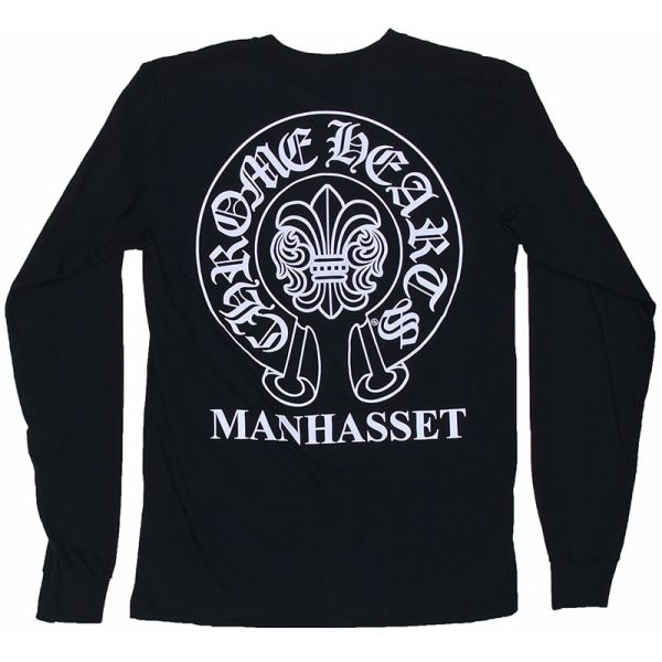 楽天市場】CHROME HEARTS LONG SLEEVE T-SHIRT BLACK MANHASSET クロム