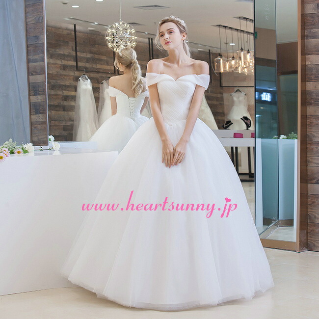 楽天市場】ウェディングドレス プリンセス☆B157☆折り目オフ