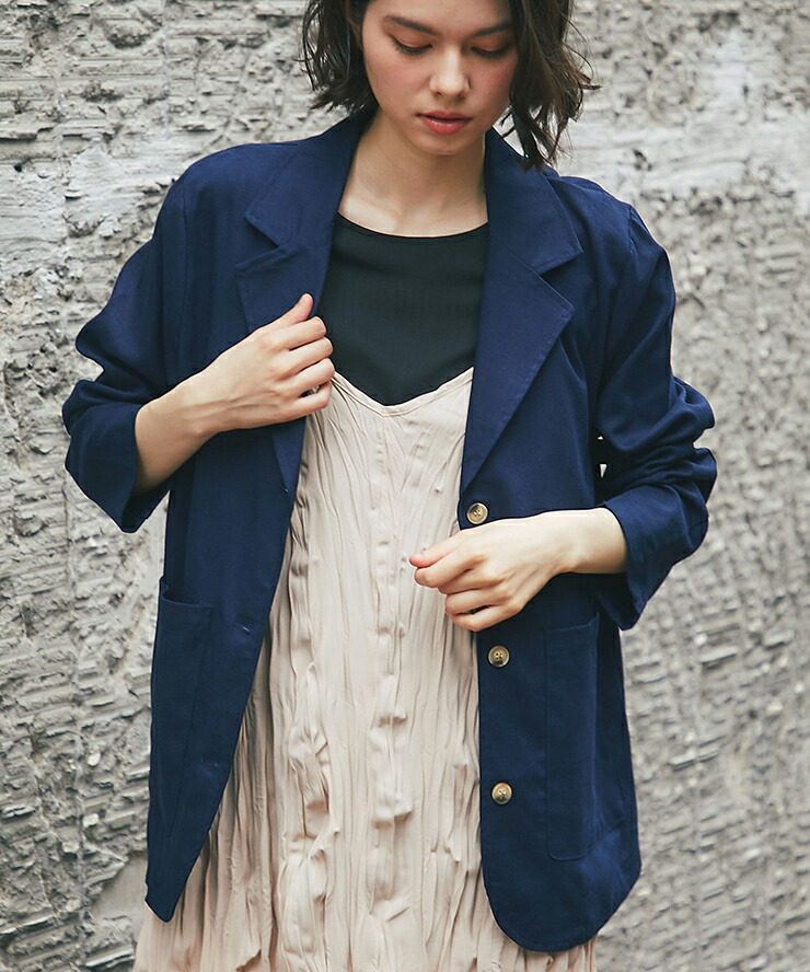 楽天市場】リネン混テーラードジャケット テーラードジャケット サマー