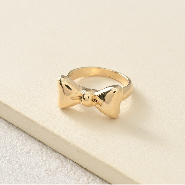 楽天市場】メタリックリボンデザインリング レディース アクセサリー