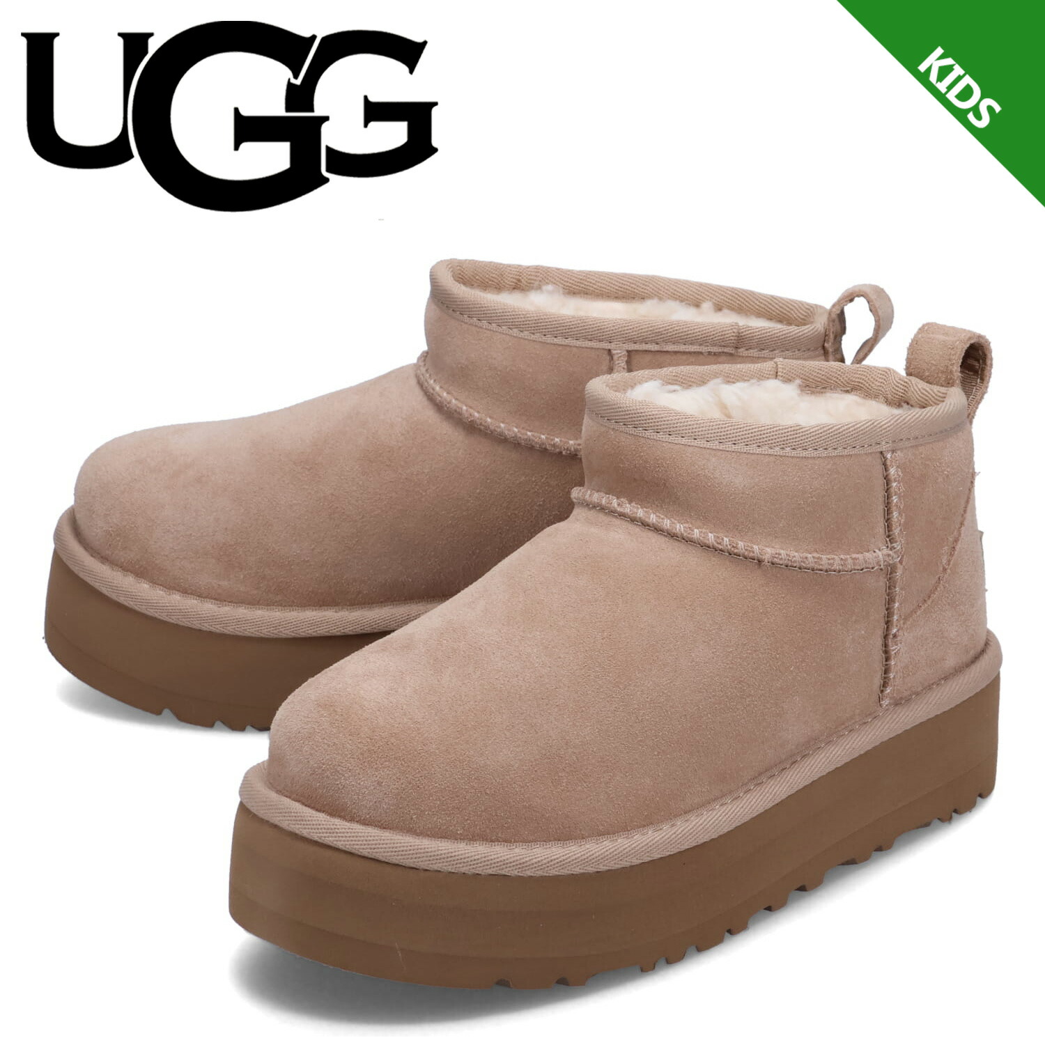 イ*ミ様 UGG ベージュ プラットフォーム ムートンブーツ 楽天市場