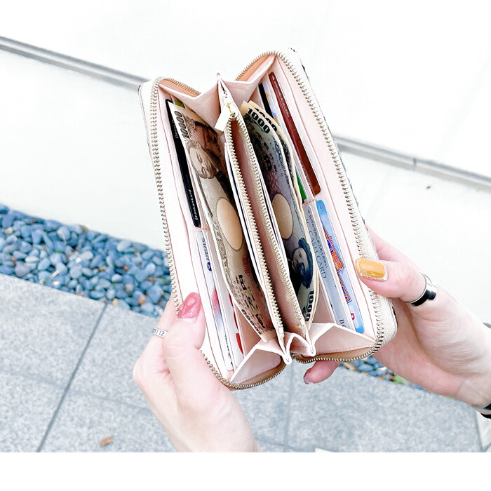 楽天市場】本革 長財布 レディース 財布 ラウンド長財布 ハラコ