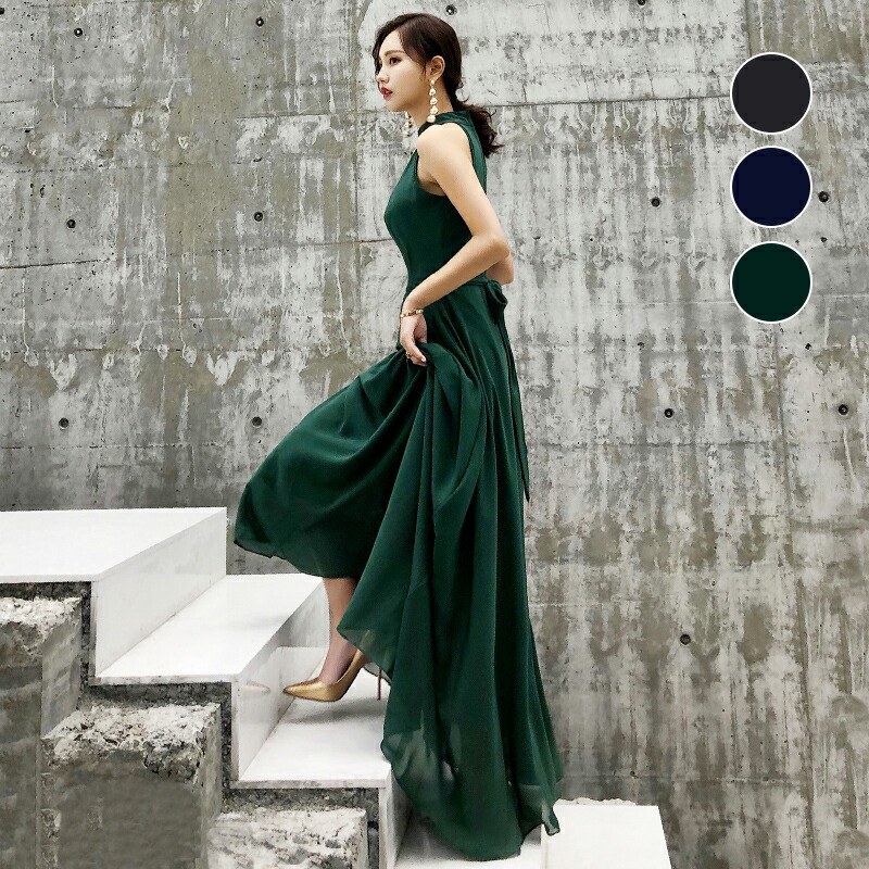 楽天市場】カラードレス グリーン ブラック ネイビー ファスナー