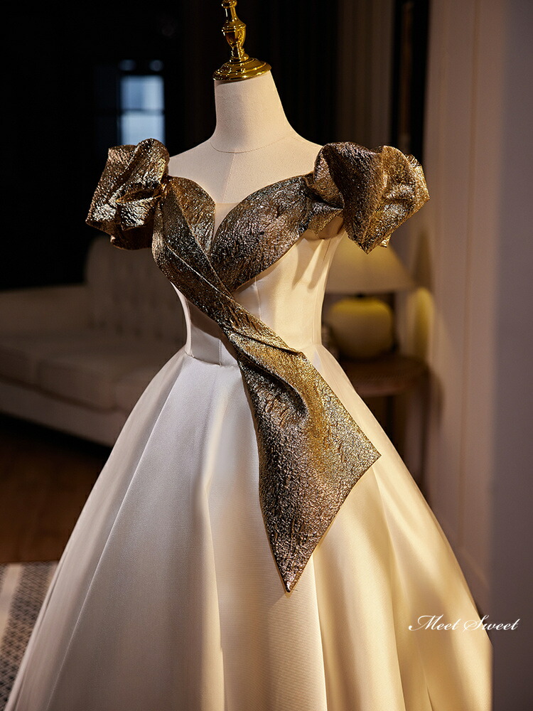 楽天市場】カラードレス ロングドレス プリンセスドレス シャンパン