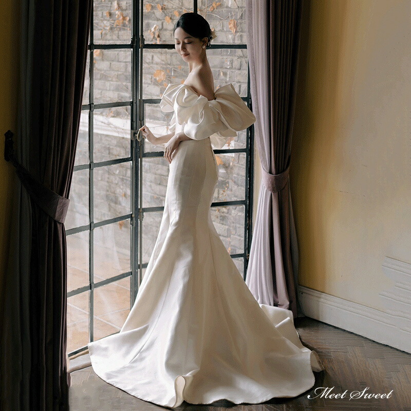 楽天市場】ウェディングドレス ロングドレス 二次会 結婚式 前撮り