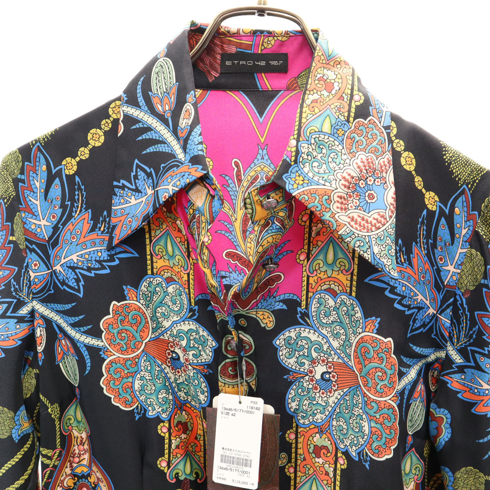 楽天市場】古着 未使用 ETRO エトロ イタリア製 シルク 総柄 長袖