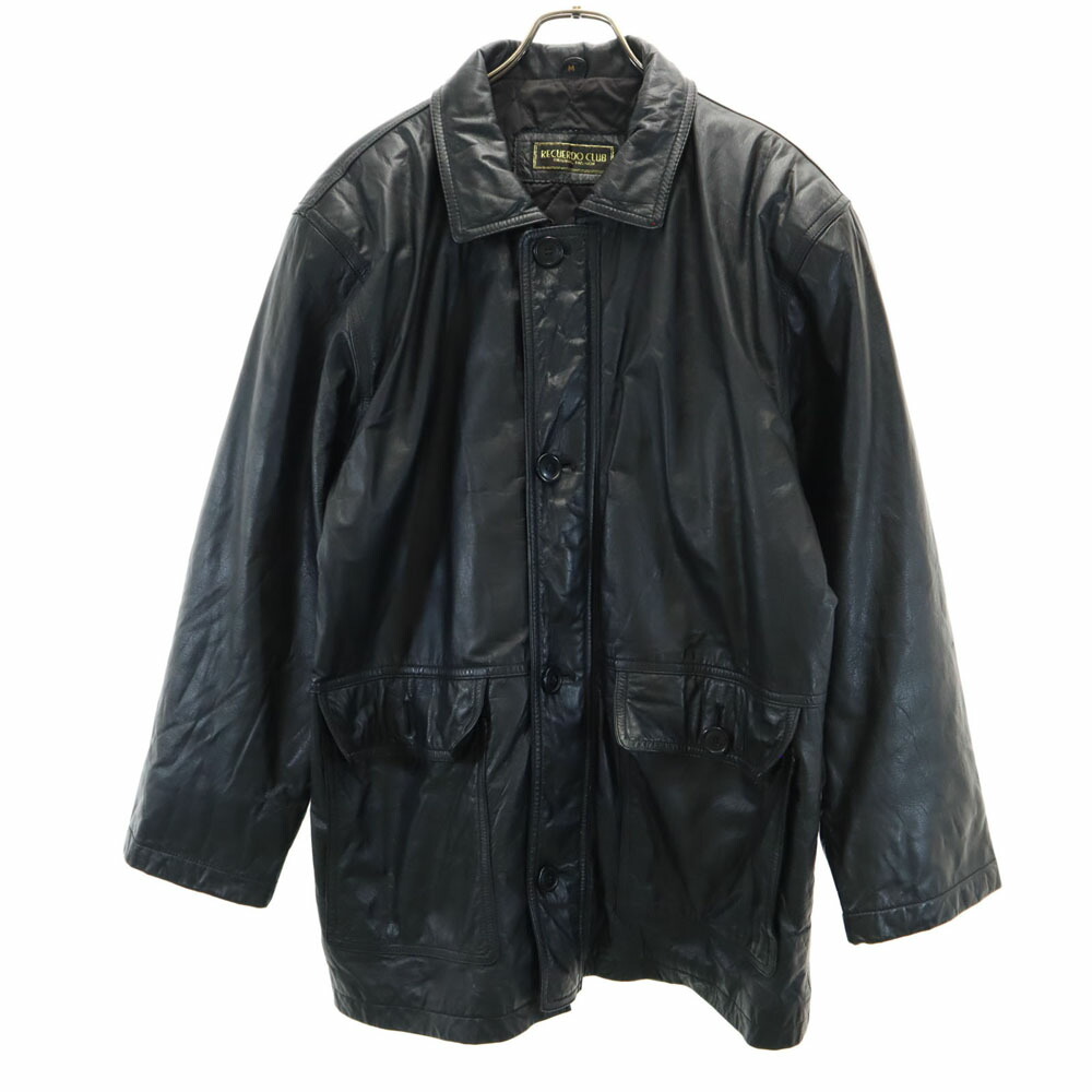 楽天市場】古着 RECUERDO CLUB レザーコート M ブラック 裏
