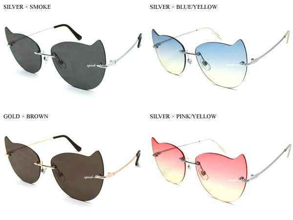 楽天市場】CAT FLAT LENS SUNGLASS（キャットフラットレンズサングラス