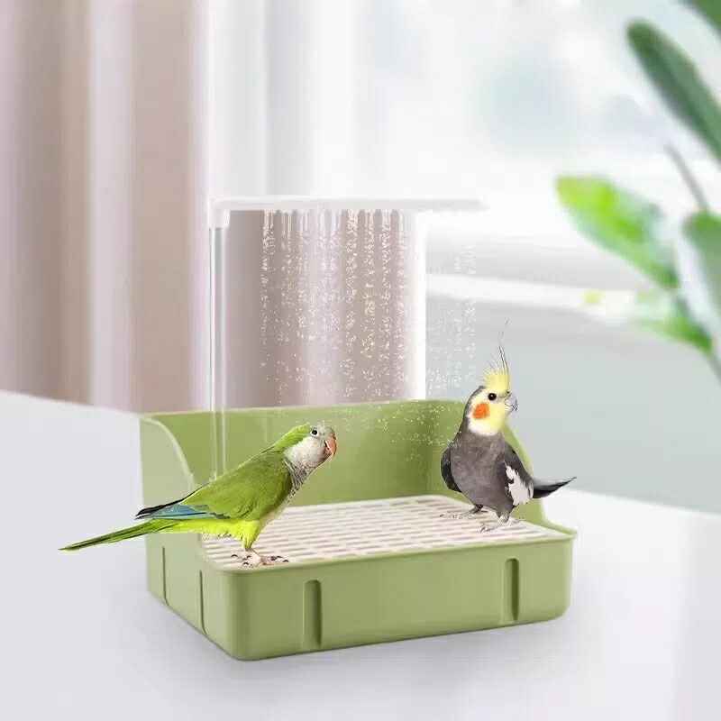 楽天市場】鳥用自動循環システム 外置き水浴び容器 オカメインコ