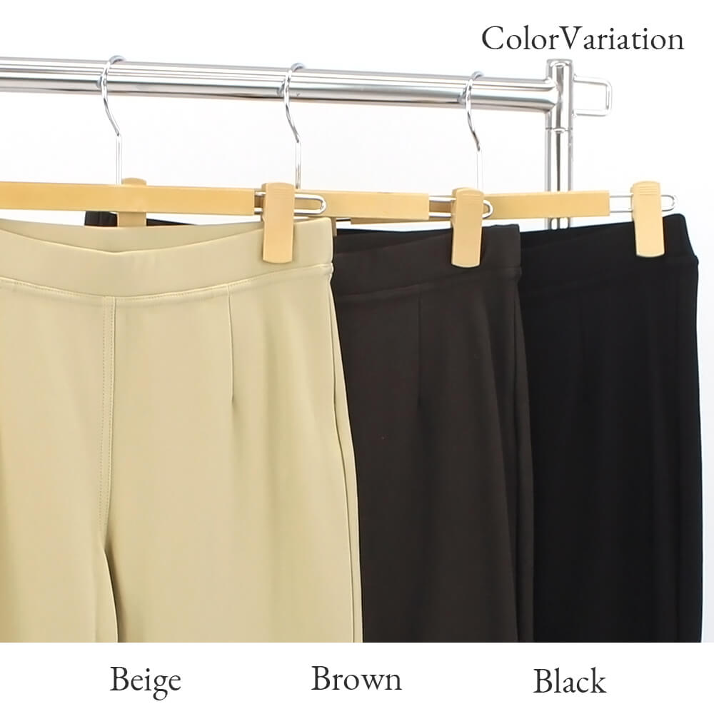 スーパービューティー☆44☆2025秋冬サイドリボン飾りの裏起毛パンツ