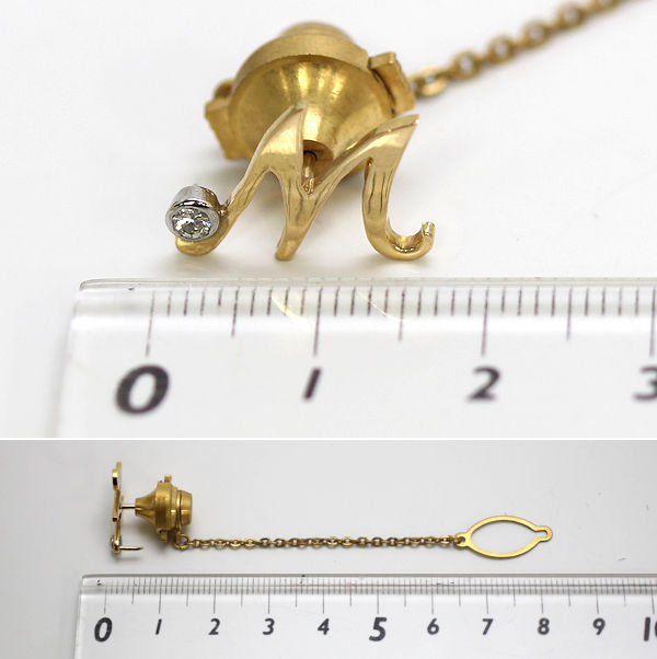 楽天市場】K18Pt イニシャルMモチーフ ネクタイピン ダイヤモンド