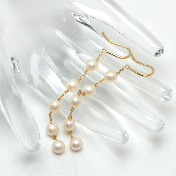 楽天市場】Tiffany&Co. ティファニー パール バイザヤード ピアス K18