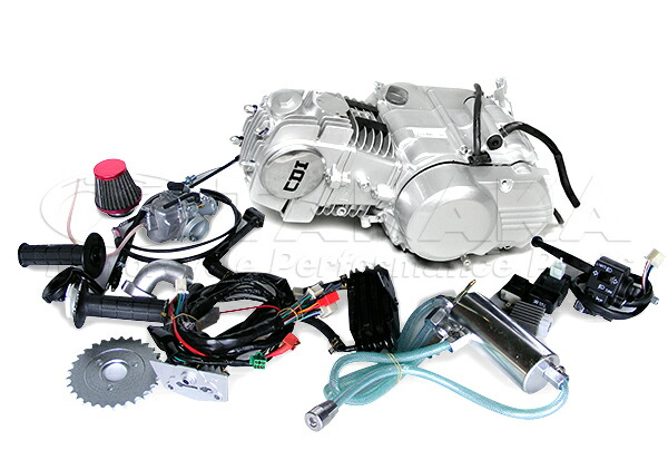 楽天市場】125ccエンジン 12Vオールキット リターン4速シルバー≪田中