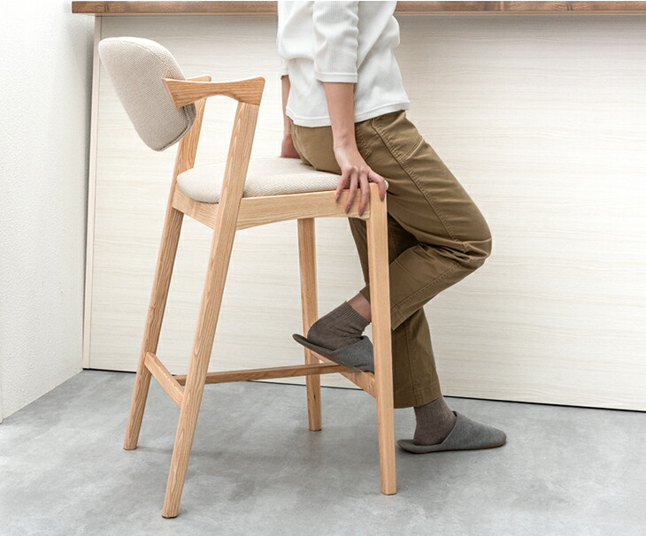楽天市場】天然木アッシュ カウンターチェア 完成品 1脚 2脚セット