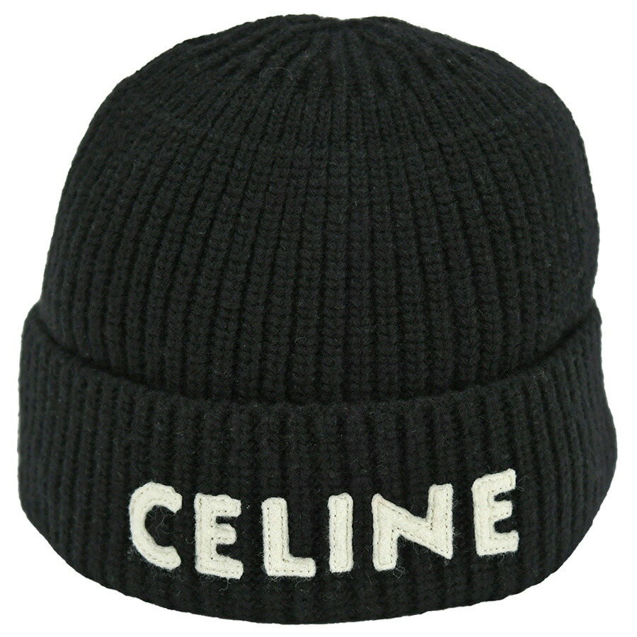 楽天市場】セリーヌ CELINE ニット帽 ニットキャップ ビーニー ロゴ