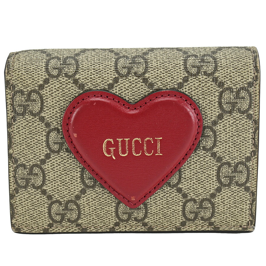 楽天市場】グッチ GUCCI ハート 二つ折り 財布 648848 GGスプリーム