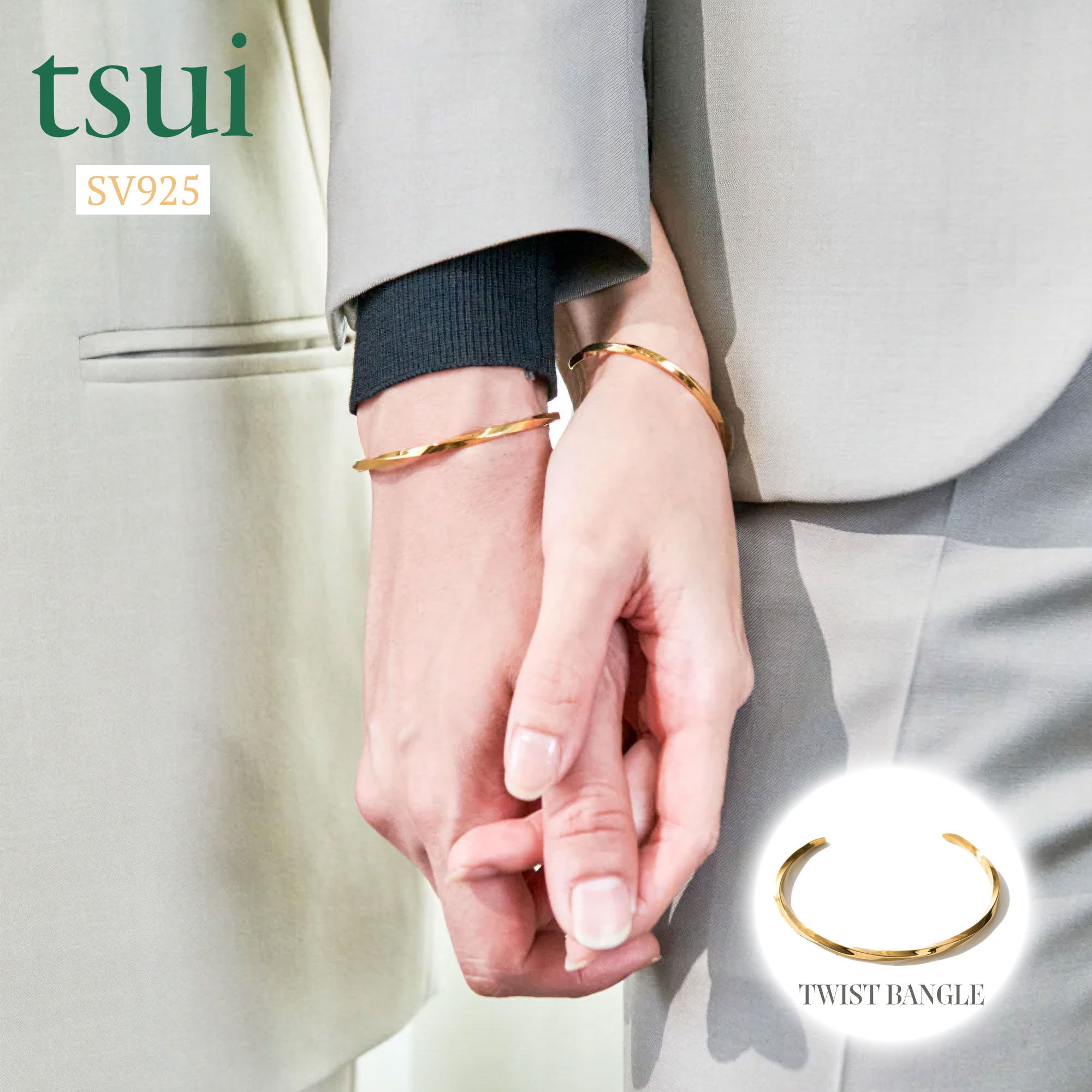 楽天市場】バングル レディース メンズ ゴールド SV925 ツイスト