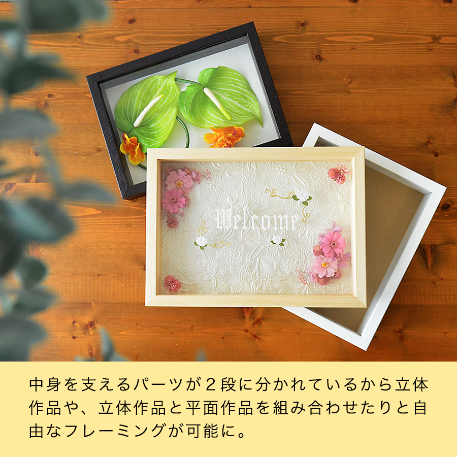楽天市場】ボックスフレーム 立体額 セパレートタイプ 20角 200×200
