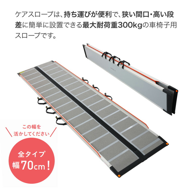 楽天市場】スロープ 車椅子 ケアスロープ 幅70cm×長さ65cm CS65 ケア