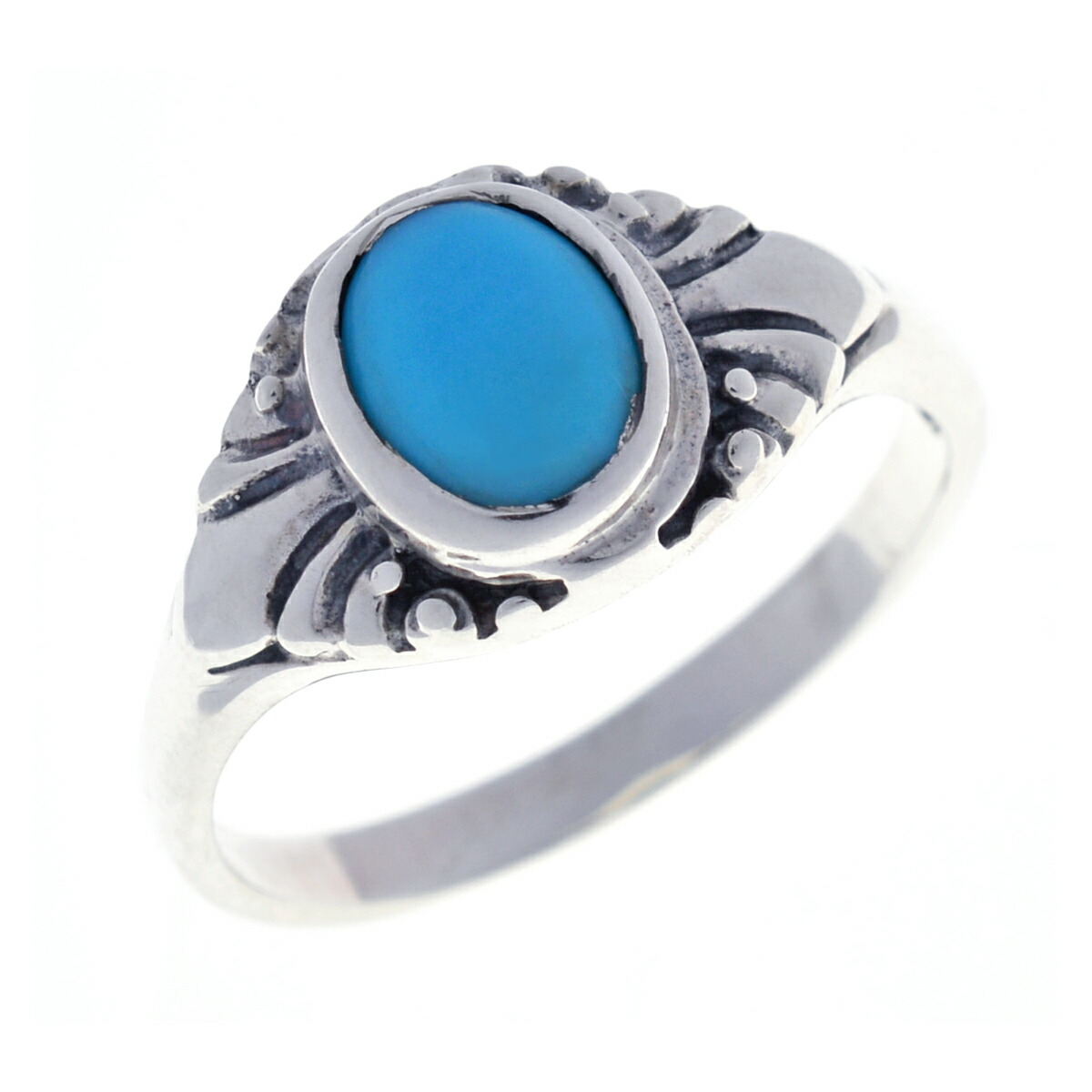 楽天市場】ターコイズ シルバー リング レディース メンズ シルバー925