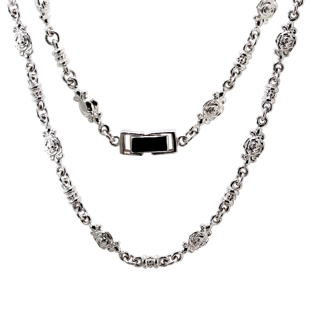 楽天市場】プラチナ Pt900 チェーン メンズ 薔薇 中折れクラスプ