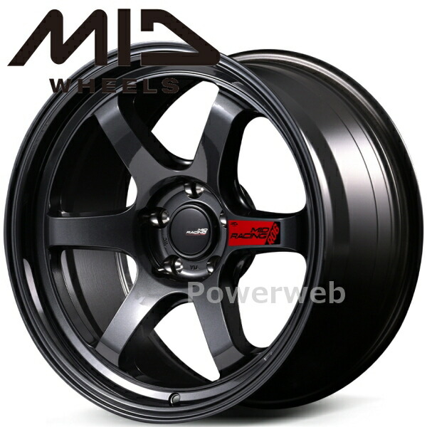 楽天市場】MID RACING R06 18インチ 9.5J PCD:114.3 穴数:5 inset:12
